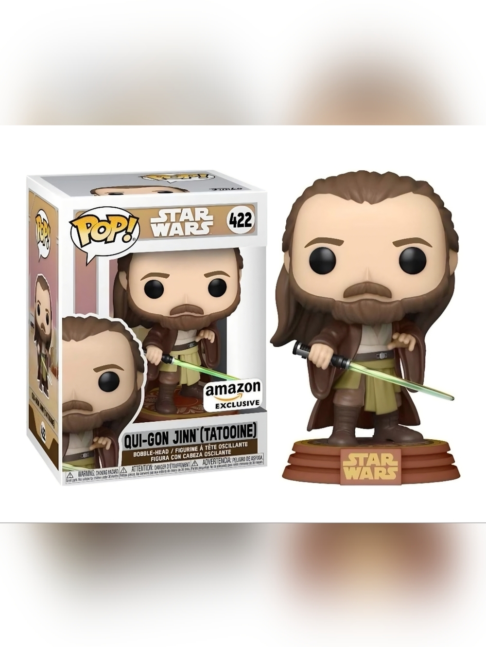 Funko Pop! Star Wars Qui-Gon Jinn (Tatooine) Vinyl Bobble-Head Vinyl Figure #422